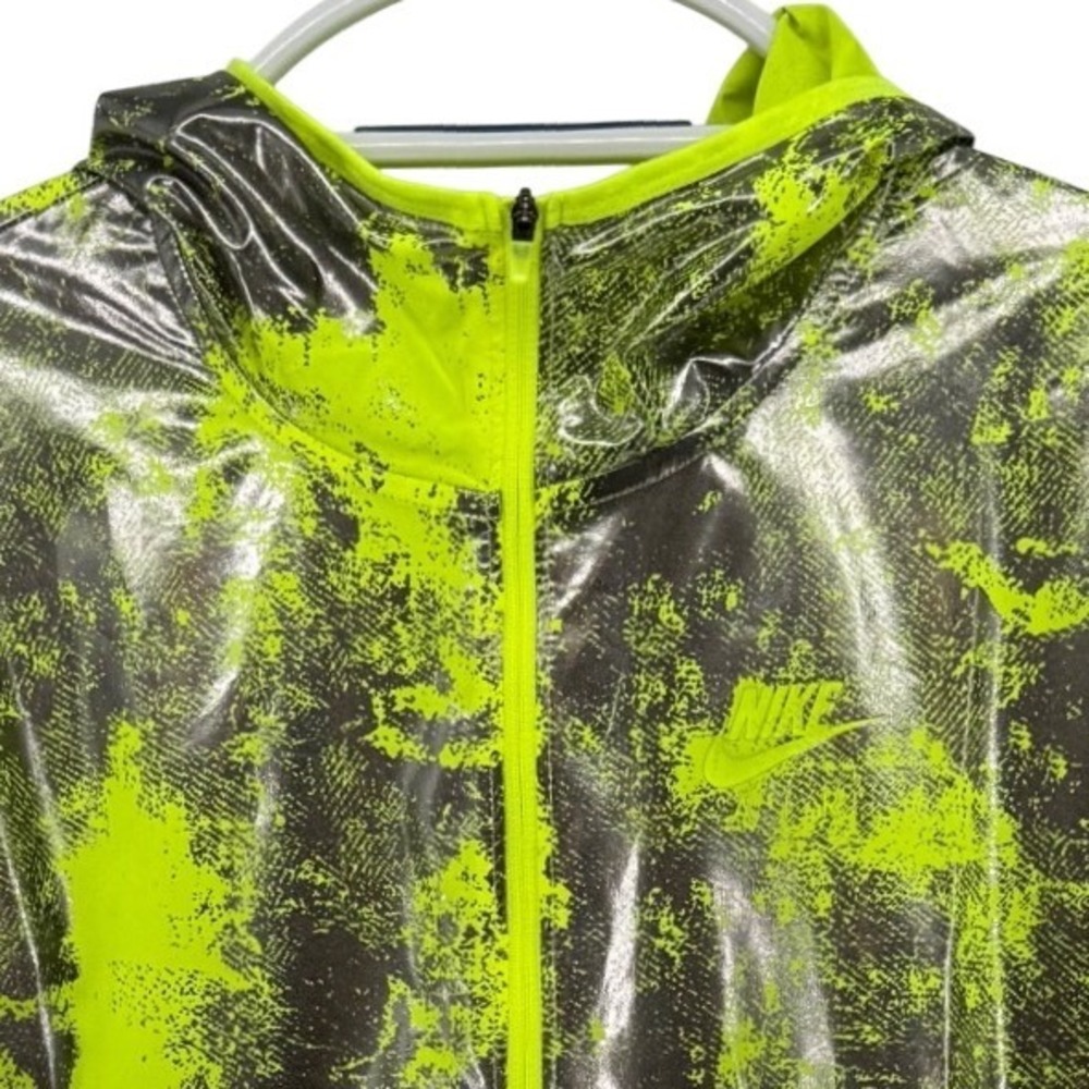 Nike Air Womens 1/2 Zip Running Jacket Volt Metallic Silver DJ8642-702 Small